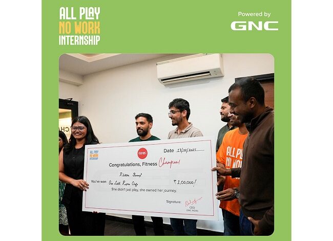 GNC India Crowns All Play No Work Internship Champion, Rishitha Devi Bonangi Transforms Herself and Wins ₹1 Lakh Cash Prize
